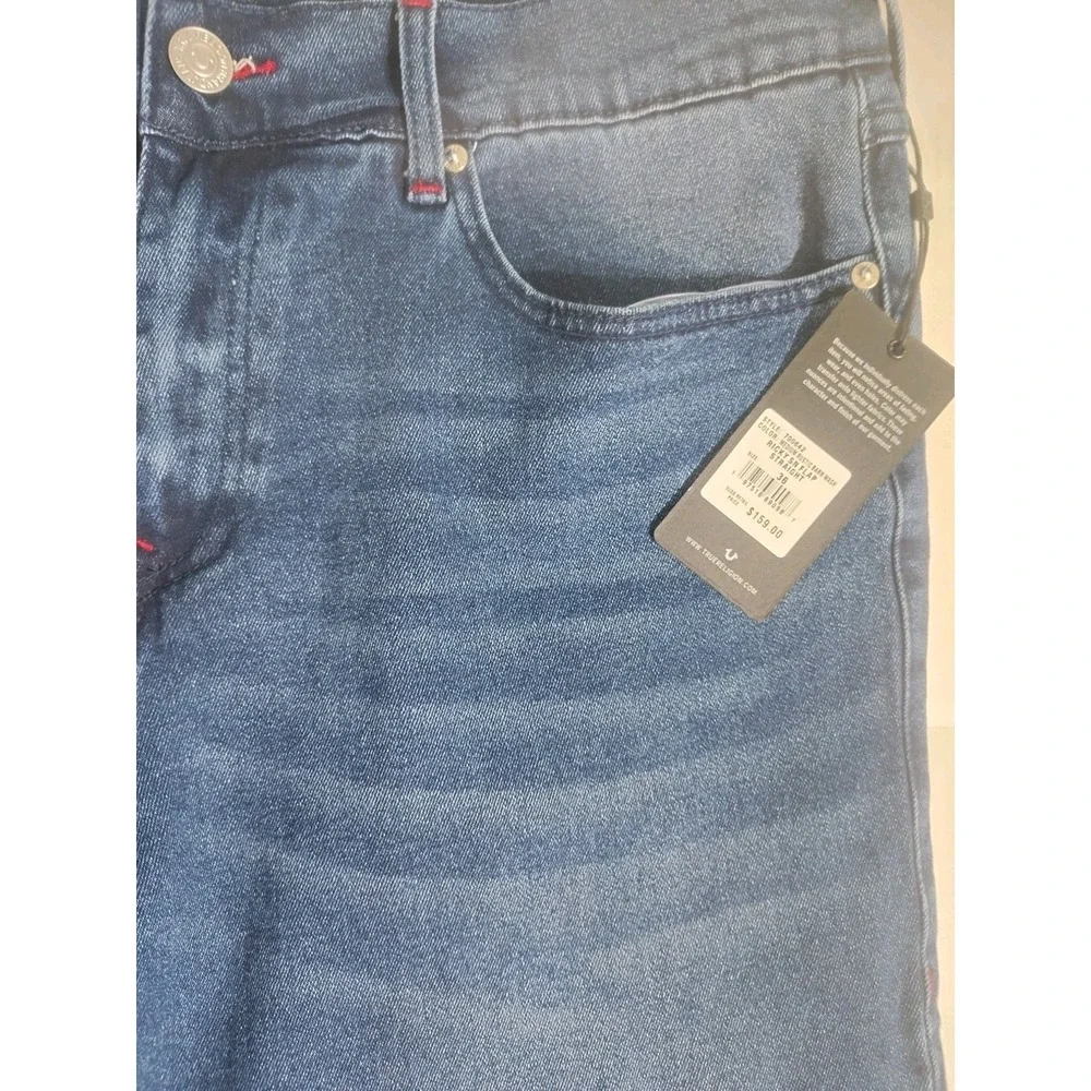 True Religion‎ Jeans Ricky Relaxed Straight Flap Rustic Barn Wash 36X34 Denim